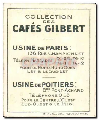 Sob Luís XVI — Série VIII — Cafés Gilbert N°7 — Verso