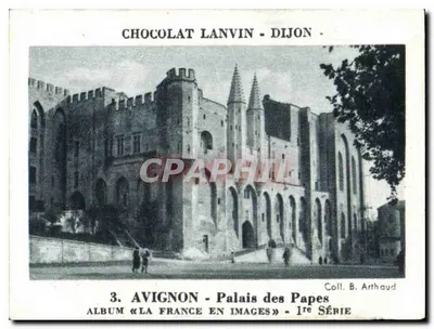 Avignon - Pałac Papieski — Album « La France en Images » - 1. seria, wydawca Arthaud — Rewers