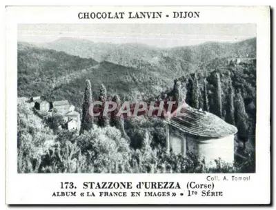 Stazzzone d'Urezza (Korsyka) — widok panoramiczny — Chocolat Lanvin - Dijon, 1re Série — Rewers