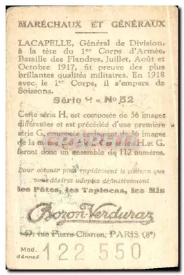Geral Lacapelle — Coleção Bozon-VerduraZ, n°52 — Verso