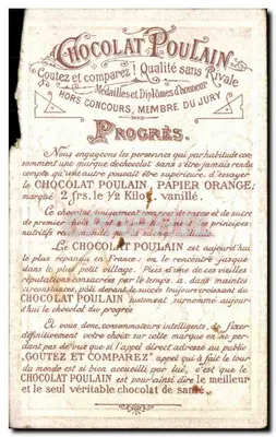 Chromo Chocolat poulain Pecheurs peche Fish — Verso