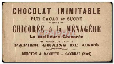 Graf de Mun, Abgeordneter — Werbung für die Haushalt-Chicorée — Duroyon & Ramette, Cambrai (Nord) — Rückseite