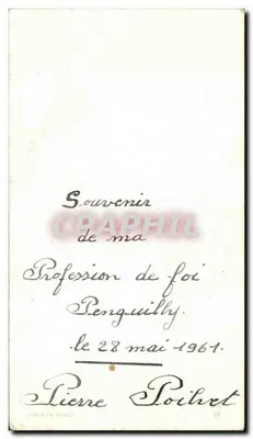 Sainte Cène — JHS — éditeur non visible — Verso