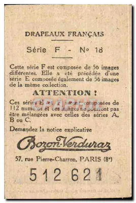 Cornete do duque de Mayenne — Arques e Ivry — Coleção BOZON-VERDURAZ, série F n°18 — Verso