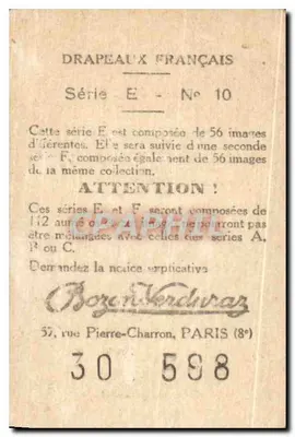 Flaga Louisa XI — 1460 — Kolekcja BOZON-VERDURAZ, seria E n°10 — Rewers