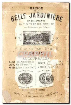 Dois crianças em um jardim — Maio — Lith. F. Appel, Paris — Verso