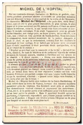 Michel de l'Hôpital — Chichorée à la Bergère — Émile Bonzel (Hausbordin, Nord) — Rewers