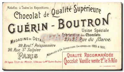 Constantinopla — A porta de Santa Sofia — Chocolat Guérin-Boutron — Verso