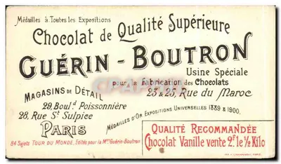 Ateny i Akropol — Panorama — Chocolat Guérin-Boutron, n°65 — Rewers