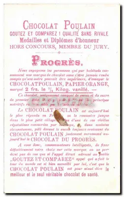 Chocolat Poulain — Reklama czekolady — wydawca Poulain — Rewers