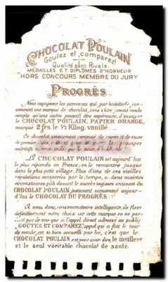 Setembro — Chocolat Poulain — publicidade sazonal — Verso