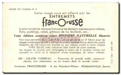 Grande Corvo — 200 — Entremets Francoruisse — Verso