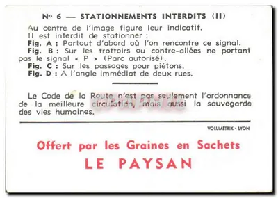 Zakaz parkowania (II) — N° 6 — VOLUMÉTRIX - LYON — Rewers