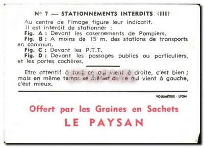 Zakaz parkowania — N° 7 — Volumétrie Lyon — Rewers