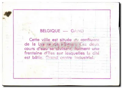 Bélgica : Gand — vista dos telhados e torres — editor não visível — Verso