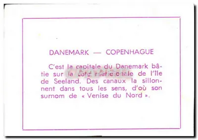 Copenhague — Dinamarca — editor desconhecido, número de série não visível — Verso