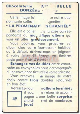 Aiguebelle — Widok miasta i portu — Chocolaterie Donzère — Rewers