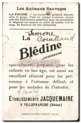 Image Fouine Bledine Jacquemaire Villefranche — Verso