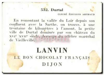 Durtal — Dijon — Album «La France en Images» 4. seria — Rewers