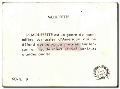 Mouffette — Série B — Éditions Éducatives, Paris — Verso
