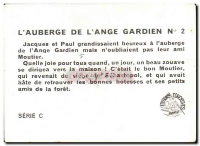A Auberge de l'Ange Gardien — Série C — Éditions Éducatives Paris — Verso