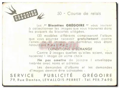 Prova de revezamento — Grégoire — n°50 — Verso