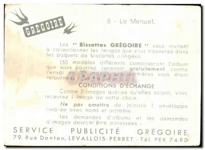 Taniec menuetu — Grégoire, n°8 — Rewers