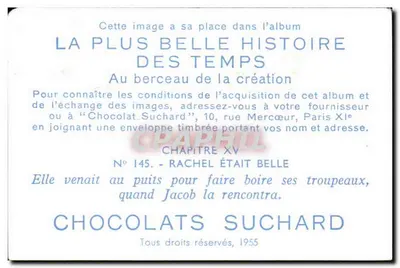 Rachel — scena biblijna — Chocolats Suchard, nr 145 — Rewers