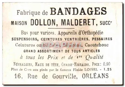 Chicago — Park Lincoln — Malderet, 16 Rue de Gourville, w Orléans — Rewers