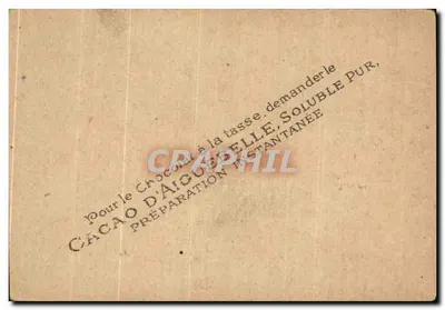 Chocolate d'Aiguebelle — fabricado pelos padres trappistas — carta publicitária — Verso