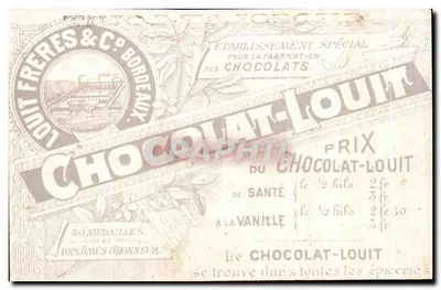 Marseille — Ogólny widok z N.D. de la Garde — Chocolat-Louit — Rewers