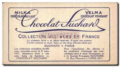 La Rochefoucauld (Charente) — O Castelo — Cacao Suchard, n°542 — Verso