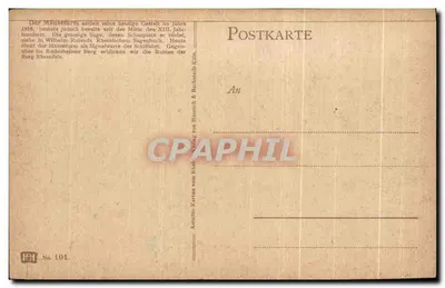 O Mauseturm — Lago de Constança — editor H. B. n° 101 — Verso