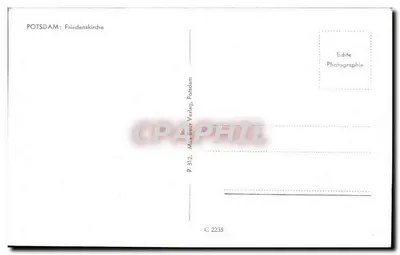 Potsdam : Friedenskirche — editor Maxdatur Verlag, Potsdam, n° P 312 — Verso