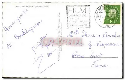 Lago Hintersee com a Reiteralpe — Alpes bávaras — Fot. F. G. Zeitz Nr. 1074 — Verso