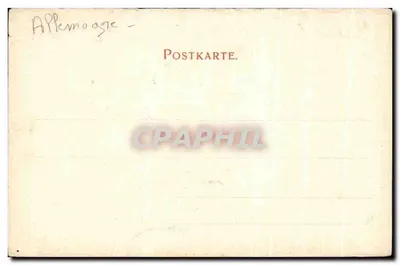Stara pocztówka Karlsruhe Festhalle — Rewers