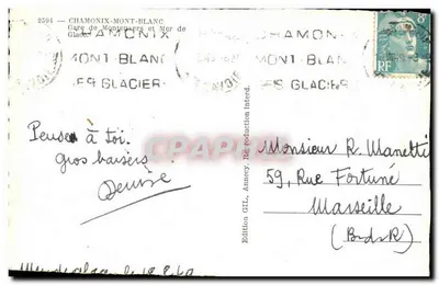 Mar de Glace — Chamonix-Mont-Blanc — Edição GIL, Annecy — Verso