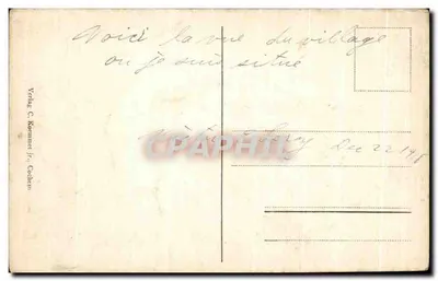 Cochem nad Moselą — widok wioski i zamku na wzgórzu — Verlag C. Koemmer jr. Cochem — Rewers