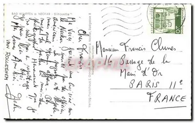 Bad Wimpfen a. Neckar — Silhueta — Verlag VAN ROLLECHEN — Verso