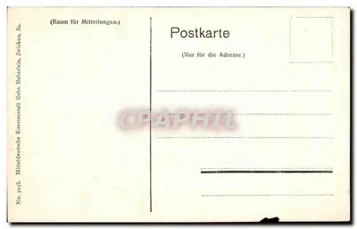 Bilhete postal antigo Mittweida i. Sa. — Igreja Católica — editor Mitteldeutsche Kunstanstalt, n° 3238 — Verso