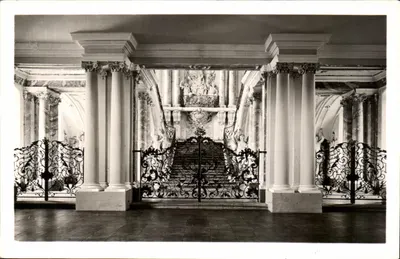 Castelo de Brühl — Entrada interna — Rhein-Bild-Verlag GmbH, Bonn, Número de série E 453
