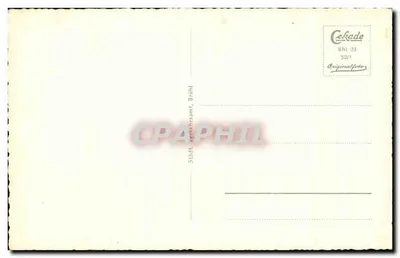 Schloß Brühl. Jardim de frente — vista do jardim à francesa — editor Cekade, série BHI 03 — Verso