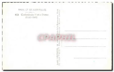 Nossa Senhora de Paris — Catedral de Nossa Senhora (1163-1260) — André Leconte, Ed. d'Art 'Guy' — Verso