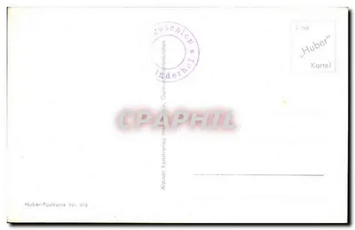 Königsschloss Linderhof — widok panoramiczny — Huber-Posikarte Nr. 318 — Rewers