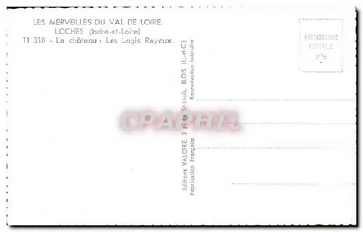 Castelo dos Logis Royaux — Loches (Indre-et-Loire) — Éditions Valoire — Verso