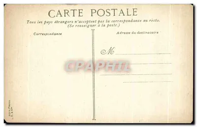 Tarjeta postal antigua Aix les Bains Hotel Bea — Reverso