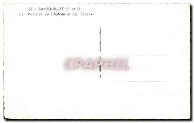 Rambouillet (S.-et-O.) — I parterre del castello e i canali — editore Aubelet — Verso