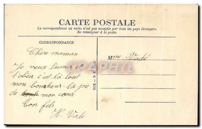 Fleurs roses — Bonne fête — NOX - P. M. PALLA — Rewers