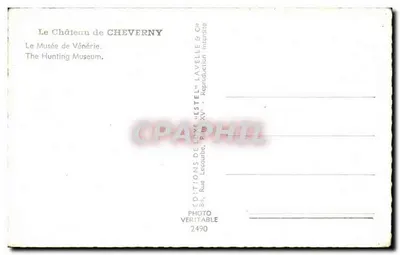 Zamek w Cheverny — Muzeum Wenerii — Wydawnictwo Lavelle & Cie — Rewers