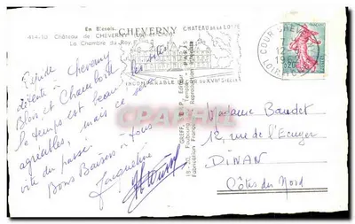 Pokój Króla — Zamek Cheverny — Wydawca Greff — Rewers